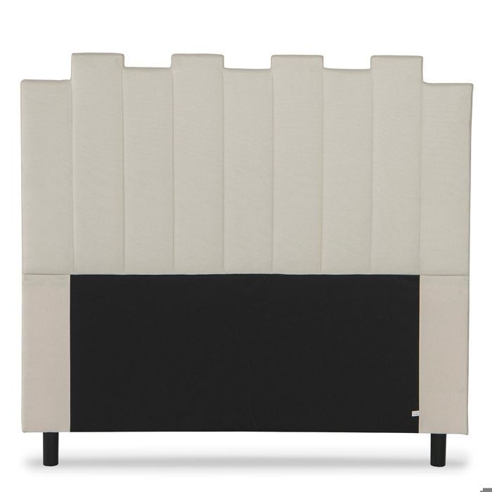 MENZZO Tête de lit Lucky 140 cm Tissu Beige - Tissu L140 x P8 x H120 cm