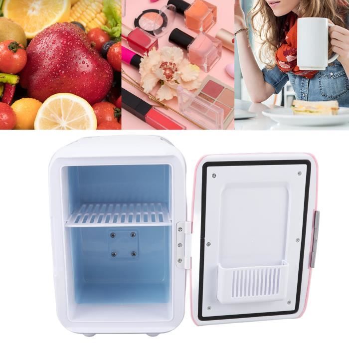 Mini Réfrigérateur, Mini Réfrigérateur Cosmétique Abs Pour Voiture - 4L - Rose 110027