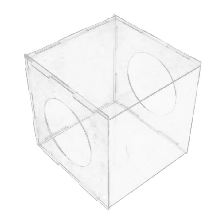 Boîte à Poussière En Acrylique Transparent Pour Polissage/gravure - Dimensions 200x200x200 Mm Ou 200x180x300 Mm - Avec 2 Trous Pour Les Bras