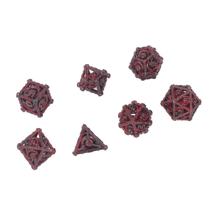 Jeu De 7 Dés Polyédriques En Métal Premium Avec Sac De Rangement – Parfait Pour Donjons & Dragons Et RPG