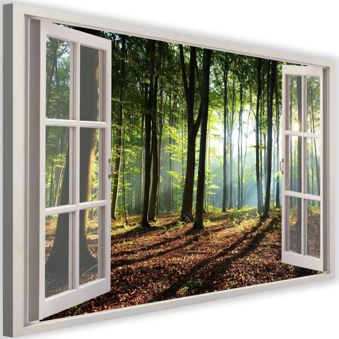Tulup Tableau Sur Toile Image Imprimé 70x100 - Chemin dans la forêt