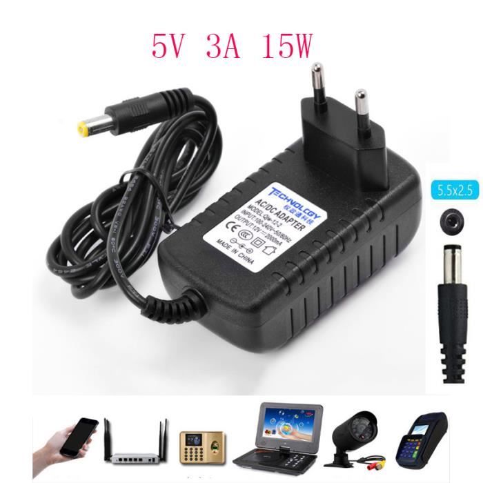 Adaptateur Secteur Universel EFISH - 3V à 12V Max 2A | 8 Embouts Inclus | Pour Appareils Électroniques & Arduino