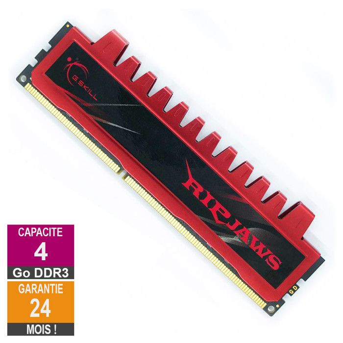 Barrette Mémoire 4Go RAM DDR3 G.Skill F3-10666CL9D-8GBRL DIMM PC3-10600U Reconditionné - G.Skill reconditionné disponible sur Cdiscount Seconde Vie