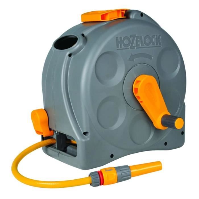Dévidoir mural ou portable HOZELOCK Ø 125 mm - Compact Reel Fermé 2N1 + 25M Tuyau