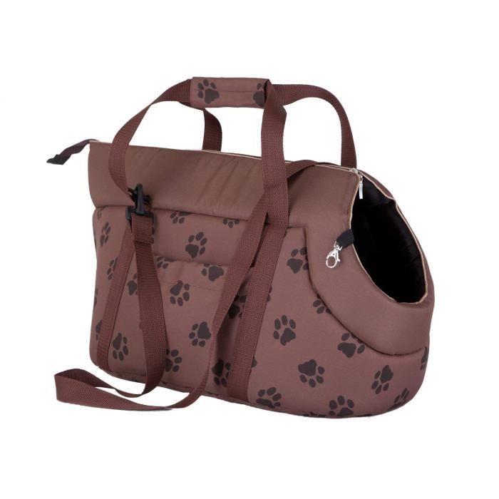 Hobbydog Sac De Transport Pour Chiens Et Chats,Taille 1,Brun Clair Avec Empreintes De Pattes