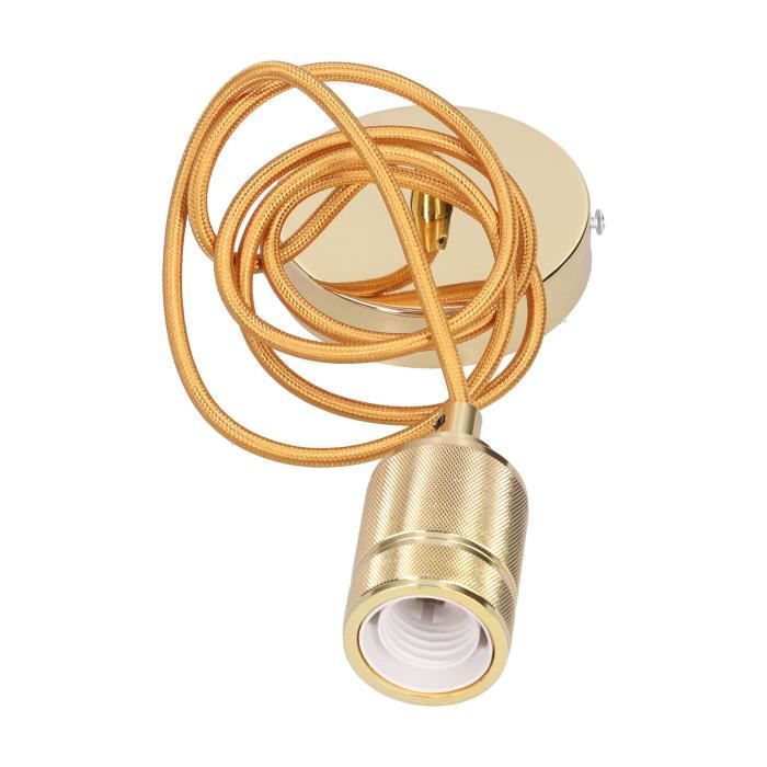 HURRISE douille de lampe E27 Base de Lumière Pendante, Support de Lampe  d'or de 110-240V pour la Décoration quincaillerie culot
