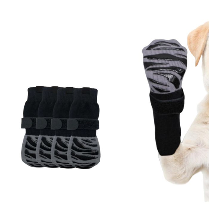 INF Pack de 4 chaussettes antidérapantes imperméables pour chat et chien L