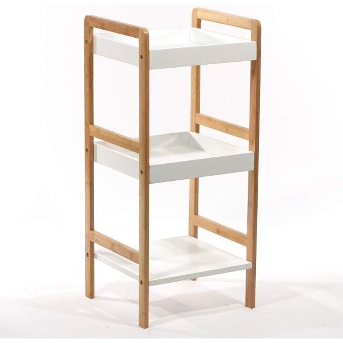 Etagere Bambou De Salle De Bains 3 Niveaux Achat Vente Meuble