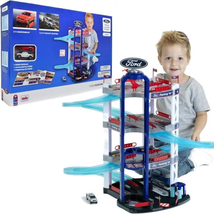 Garage à Étages Pour Voitures – Avec Rampe Et Ascenseur – 25 X 45 Cm – Structure ABS – Jeu Interactif Dès 3 Ans