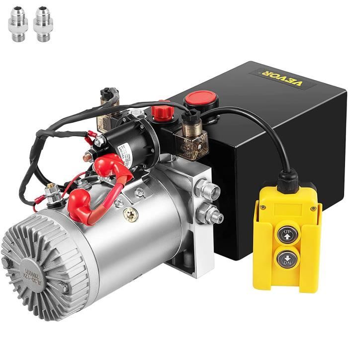 Pompe hydraulique remorque manuelle acier 4 litres - Remorques Discount