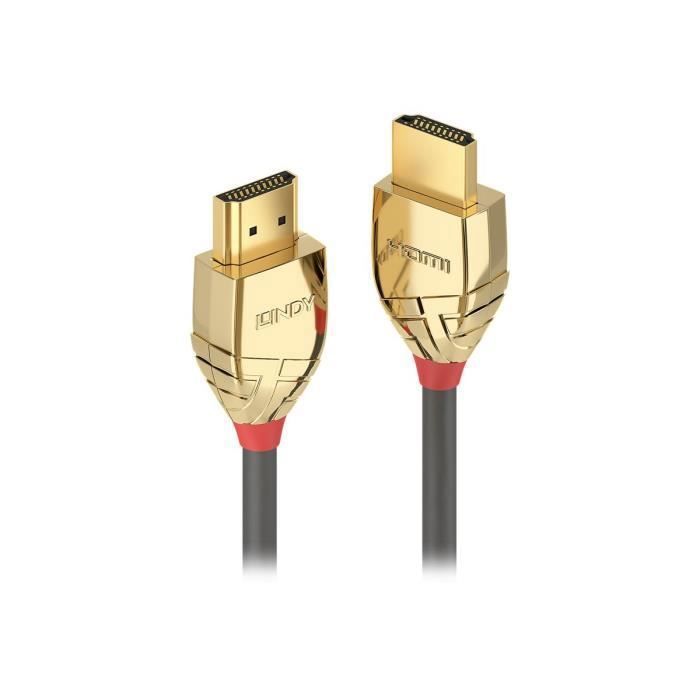 Lindy Gold Line HDMI avec câble Ethernet HDMI (M) pour HDMI (M) 3 m triple blindage gris support 4K