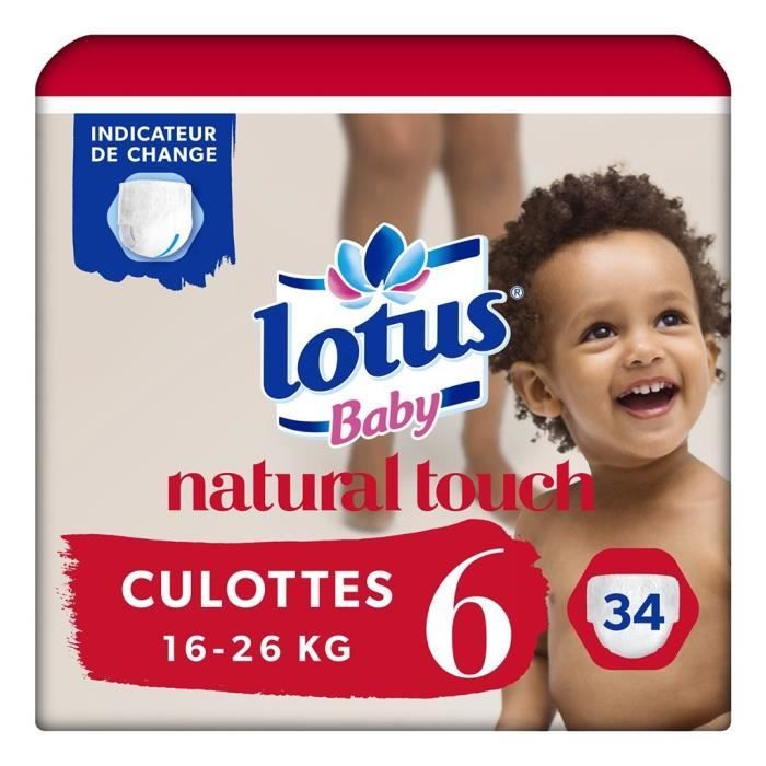 Lotus Baby Natural Touch Culottes Taille 6 16 26kg X34 Lot De 2 Soit 68 Couches Achat Vente Distributeur Couche 3701018075635 Soldes Sur Cdiscount Des Le 20 Janvier Cdiscount