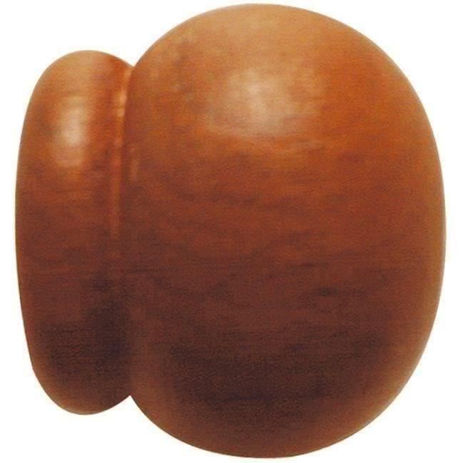 Lot de 2 embouts anglais boules - D:20 mm - merisier