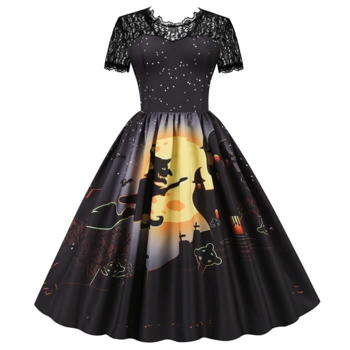 Robe de soirée vintage à manches longues et à col rond pour femmes d