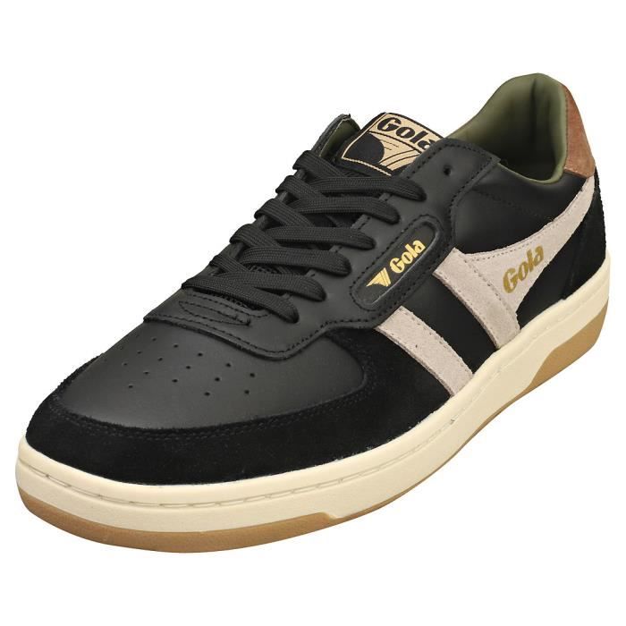 Gola Baskets - Gola - HAWK - Homme - Gris Noir - Cuir - Lacets