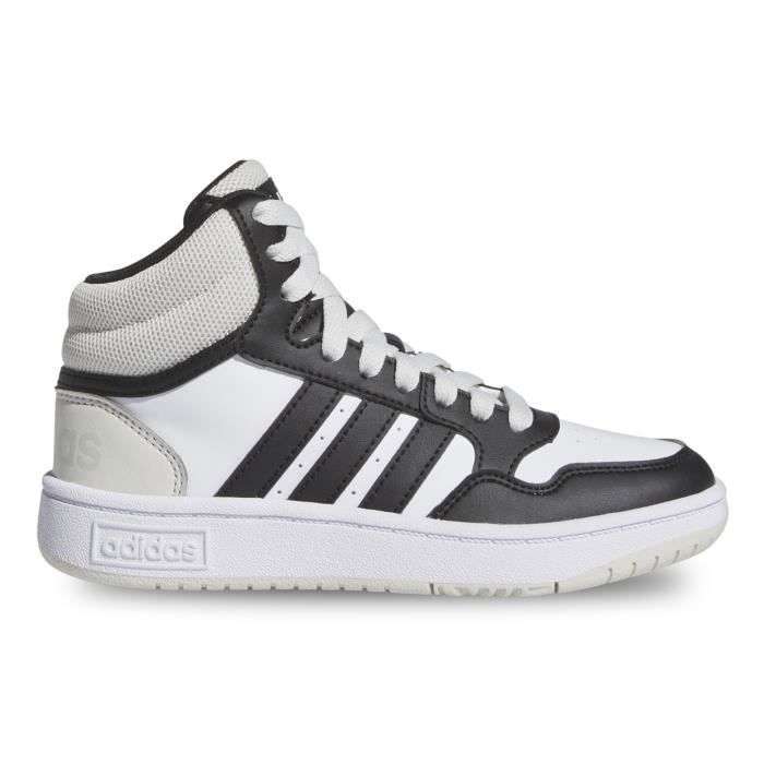 Chaussures de Basket-ball - Adidas - Hoops 3.0 Mid K - Blanc - Fille - Indoor - Respirant