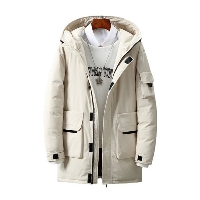 Funmoon Doudoune Homme Grande Taille Capuche Chaud Epais Mode