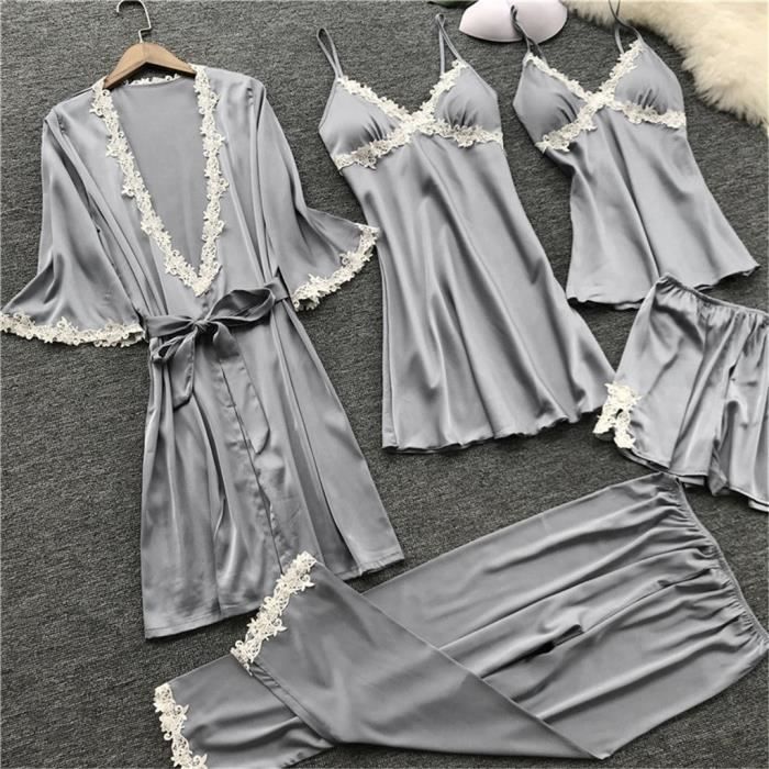 Robe De Chambre Kimono Femme ROSVAJFY - Dentelle Transparente, Sexy, Pour Lingerie Nuit Ou Peignoir