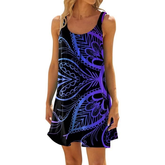 Robe Décontractée Et Ample à Bretelles Spaghett En Ln, Desgn Dos Nu