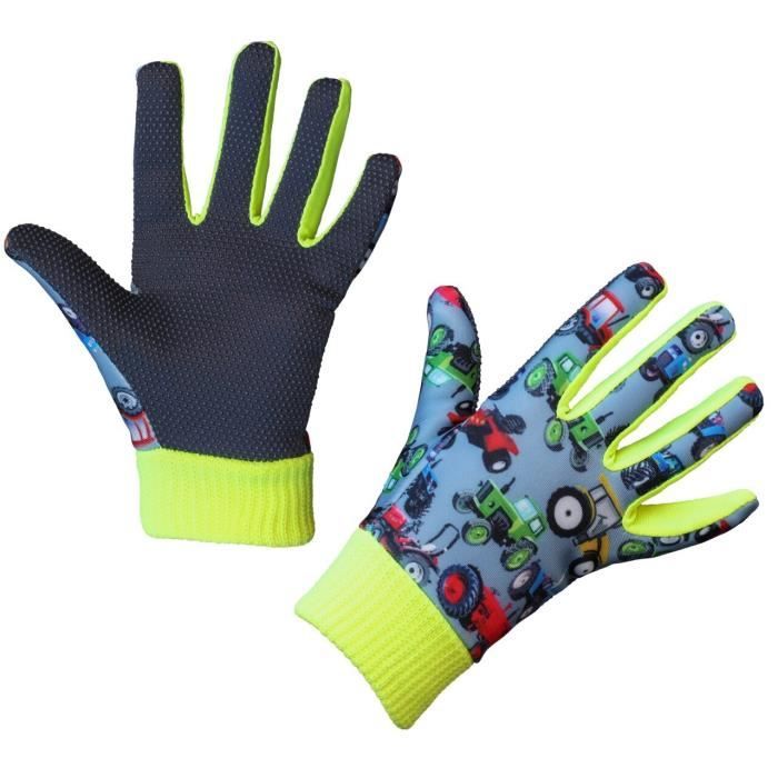 gants de jardinage tracteur enfant kerbl joy - vert - 4/6 ans