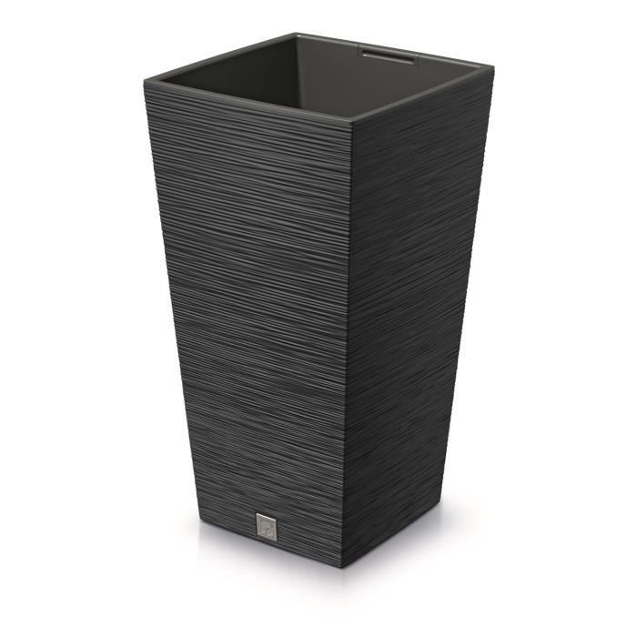 Lot De 3 Jardinières Carrées FURU Prosperplast - 24x24x23.5cm, Bleues, Avec Soucoupe Intégrée, Neuves