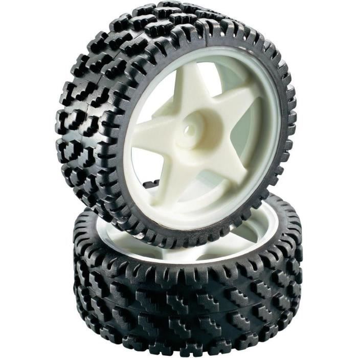 Set De 4 Roues Complètes Spike 5 Rayons Noires 1:8 Pour Buggy Reely - Prêtes à Monter Roues RC Off-road
