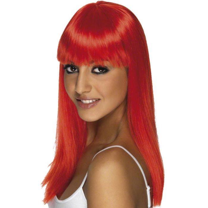 perruque femme rouge