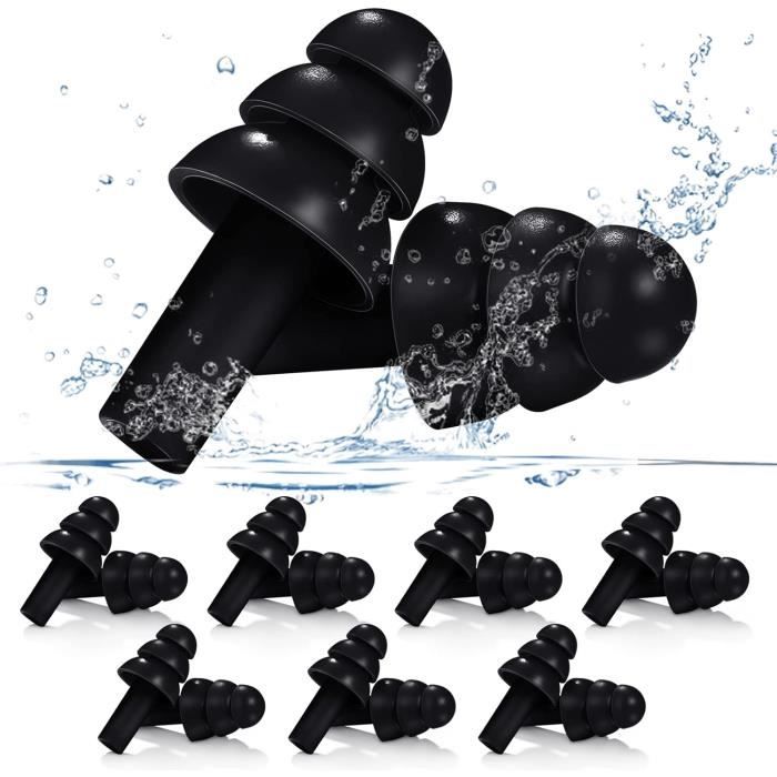 Lot De 3 Paires De Bouchons D'Oreilles Étanches Silicone - Natation, Surf, Douche - Protège Des Infections Bouchons D'oreilles Natation Lot De 3 Paires De Bouchons D'Oreilles Étanches Silicone - Natation, Surf, Douche - Protège Des Infections Bouchons D'oreilles Natation