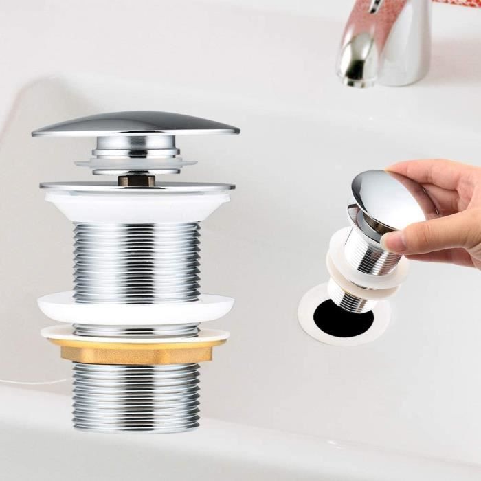 Tapón De Drenaje Pop-Up Universal - Acero Inoxidable 304, Para Lavabos De 33-40 Mm, Fácil Instalación Sin Herramientas