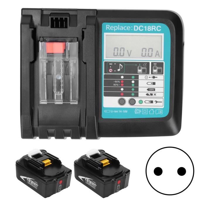 Chargeur rapide Makita DC18RC + 2 batteries 18v BL1850B 5Ah Li-ion LXT