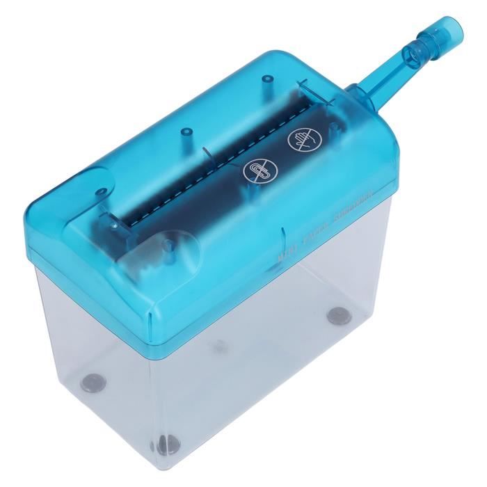 Destructeur De Papier Manuel Portable - Mini Broyeur à Faible Bruit Avec Bac Transparent 1L - Pour Bureau, école, Maison