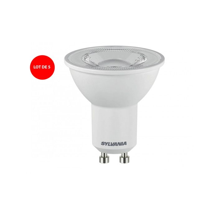 Lot De 5 Lampes Gu10 Led Refled Es50 345lm 36° 3000k - Sylvania Lot De 5 Lampes Gu10 Led Refled Es50 345lm 36° 3000k - Sylvania