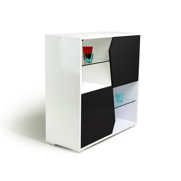 Meuble de Rangement Laqué Lumineux Milazo 3 - Achat ...