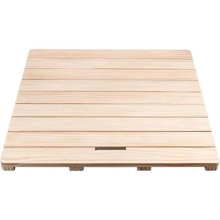 Tapis De Bain En Bois D'acacia PANA Eco - Caillebotis Antidérapant Naturel FSC, 100% Bois