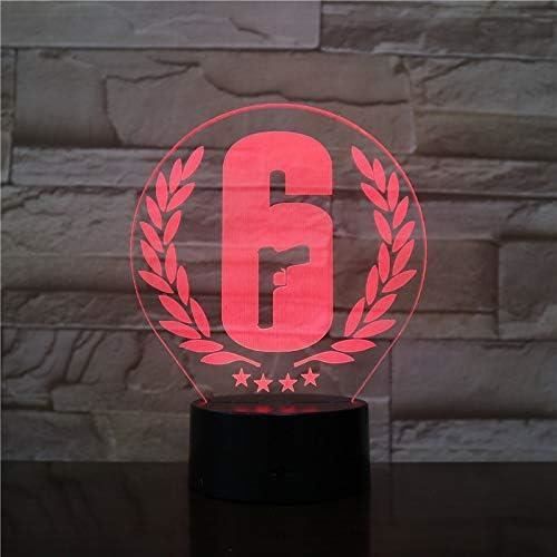 Lampe 3D Gymnastique Illusion LED - Veilleuse Télécommande 16 Couleurs USB