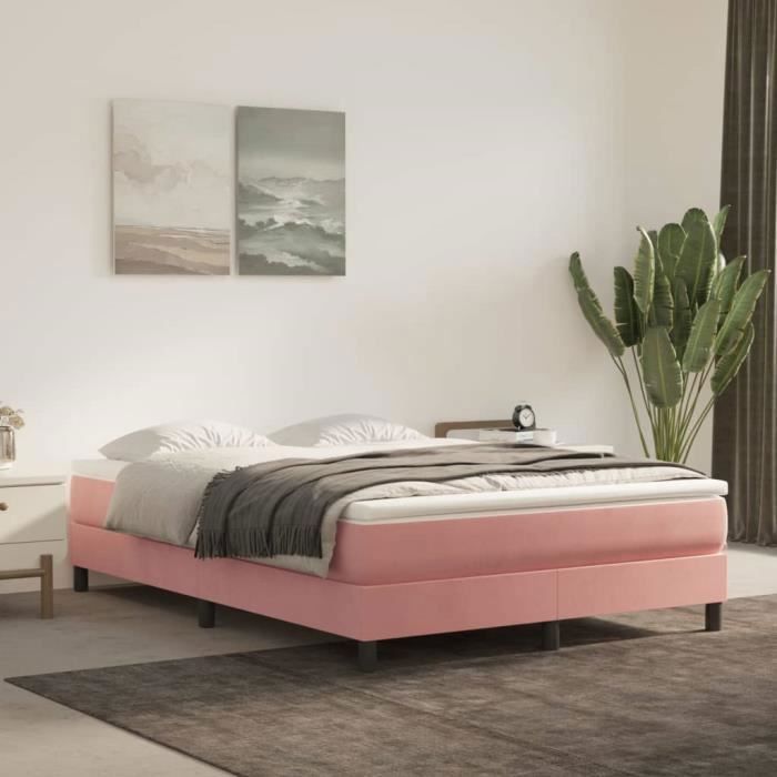 Sommier à lattes de lit Rose - VIDAXL - 140x190 cm - Velours