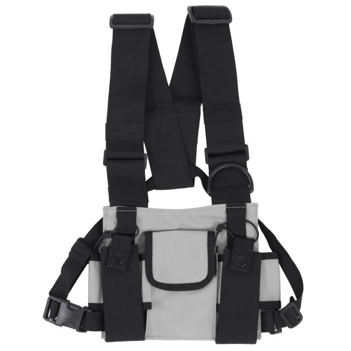 Pochette Poitrine Pour Talkie-Walkie - Harnais Thoracique Réglable | Équipement Police, Randonnée, Chantier