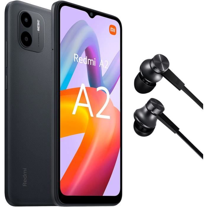 XIAOMI Redmi A2 32Go 4G Noir + Mi in-ear écouteurs basic noir