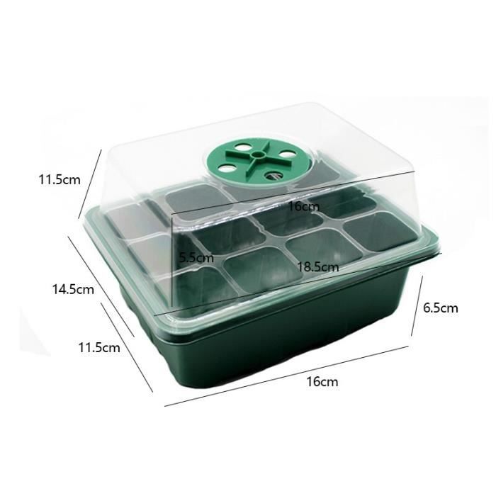 Plateau De Germination En Plastique - Set De Pots Pour Semis, Micro-pousses - Jardinage Intérieur, Balcon, Culture Maison - 3