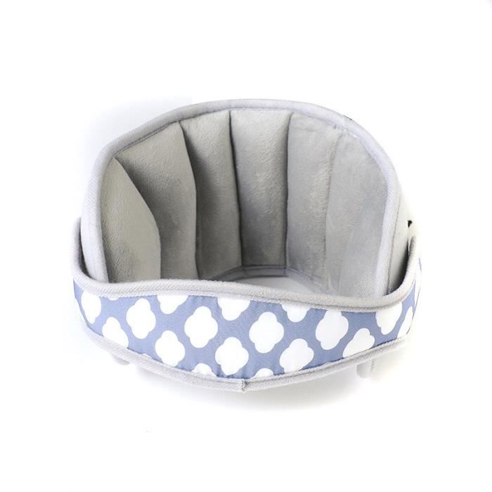 Oreiller De Sécurité Voiture Pour Enfant – Coussin Micro-polaire Bleu, Attache Ceinture – Pour Dormir En Voyage