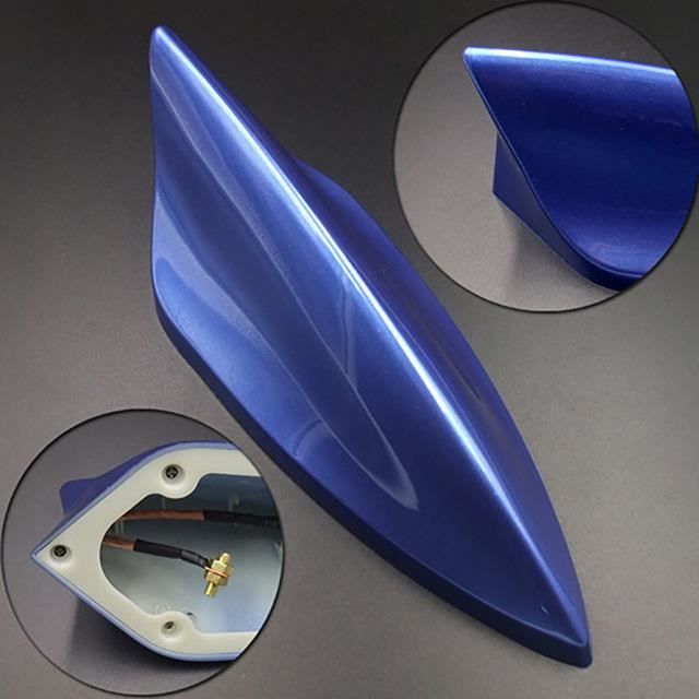 Antenne Voiture Aileron De Requin Lumineuse - Fonctionne à L'énergie éolienne, LED Bleue - Installation Par Adhésif