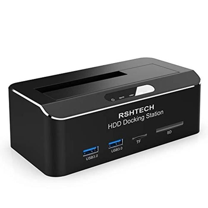 Station Accueil Disque Dur RSHTECH USB 3.0 - Double Baie, Clonage Hors Ligne, 16TB