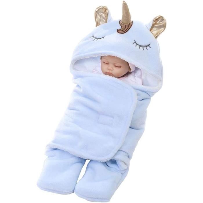 Mimuselina Nid D'ange Bébé 2 En 1 - Couverture Emmaillotage Hiver Transformable En Grand Plaid - Sac De Couchage Pour Poussette Et Lit