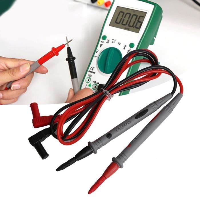 Pince Crocodile Kits De Cordons De Test P1300D Fils De Test De Multimètre Numérique électronique Avec Pinces Crocodiles Ensemble De Pointes De Sonde Remplaçables Multimetre Numerique