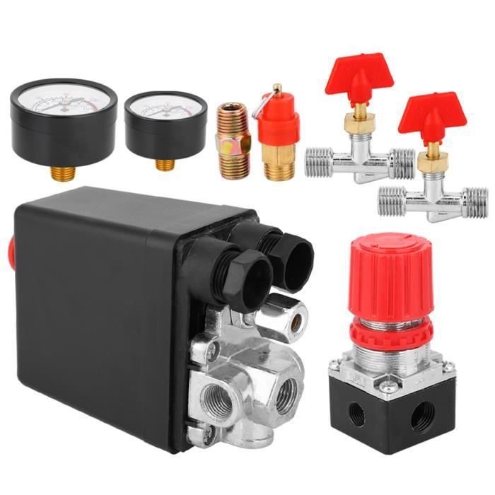 Pressostat Compresseur D'Air Glomora - Valve De Contrôle Précis 0.05-1.2 MPa, Décompression Rapide, Compatible Industrielle
