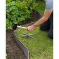 Ancres pour bordure de jardin en polypropylène - NATURE - H26,7 x 1,9 x 1,8 cm - Beige taupe-1