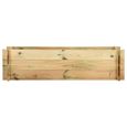 Jardinière surélevée de légumes en bois de pin imprégné - VIDAXL - Rectangulaire - Marron - 120 cm-1