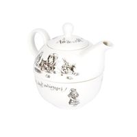 V&A - Théière Et Tasse De Thé Alice Au Pays Des Merveilles En Porcelaine Fine Blanc 250 Ml