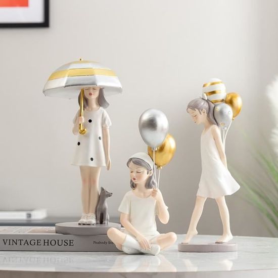 Statue deco,Figurine Miniature en 3D pour fille, décoration de maison,  Sculpture, moderne, décoration de salon, Art de - Type A-02 - Cdiscount  Maison