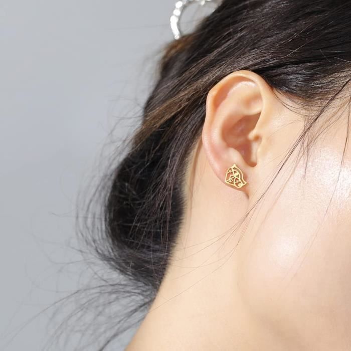 10 Paires De Boucles D'oreilles Hypoallergéniques Pour Femme/fille - Motifs Fleur, Papillon, Cœur (cadeau Fête)